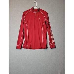 Tredstep Ireland Red LS 1/4 Zip Equestrian Pullover Women's Large Stretch